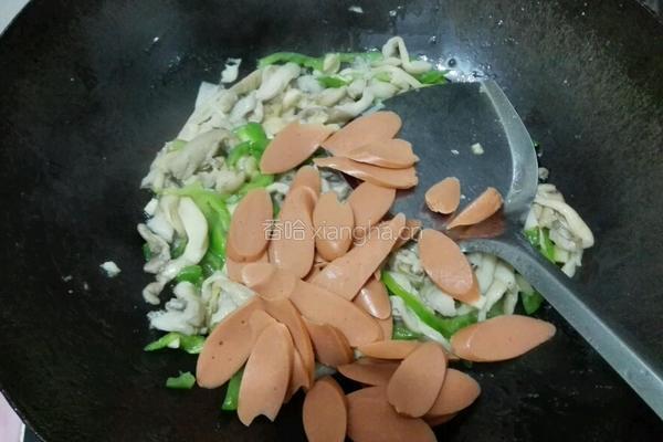 平菇炒火腿的做法图解6