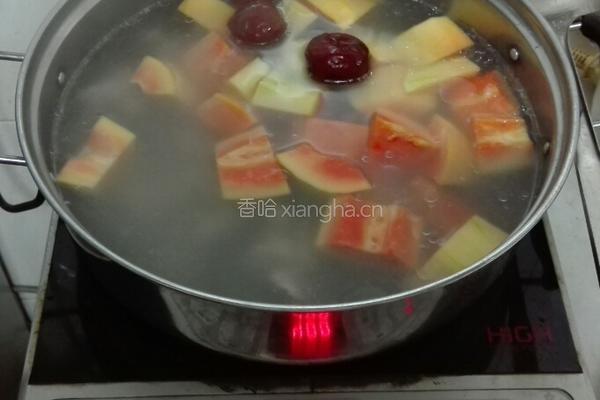 木瓜红枣排骨汤的做法图解4