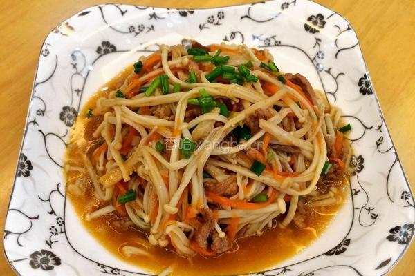 金针菇炒肉丝的做法图解8