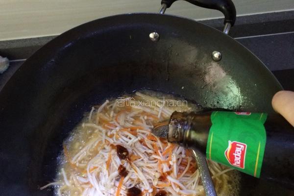 金针菇炒肉丝的做法图解6