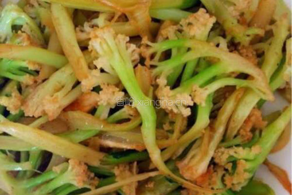 素炒花菜的做法图解5