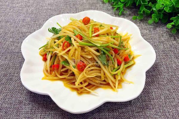 香菜拌萝卜丝的做法图解7