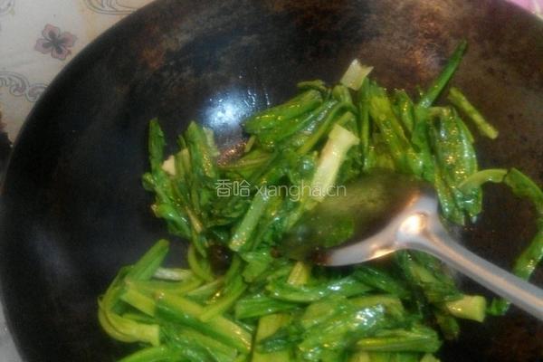 蒜炒油麦的做法图解3
