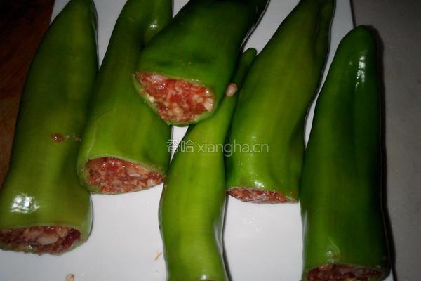 肉酿尖椒的做法图解6
