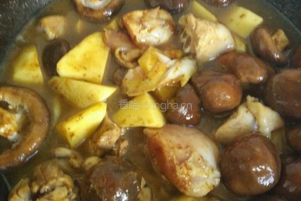 鸡腿炖蘑菇的做法图解4