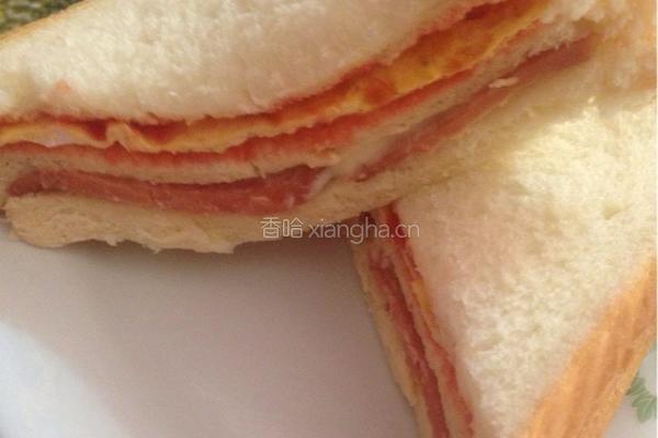 鸡蛋火腿三明治的做法图解8