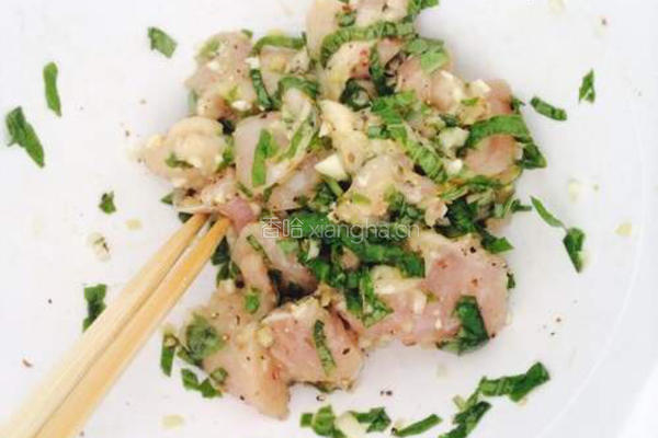 居家串煎鸡肉片的做法图解4