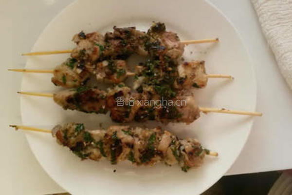居家串煎鸡肉片的做法图解9
