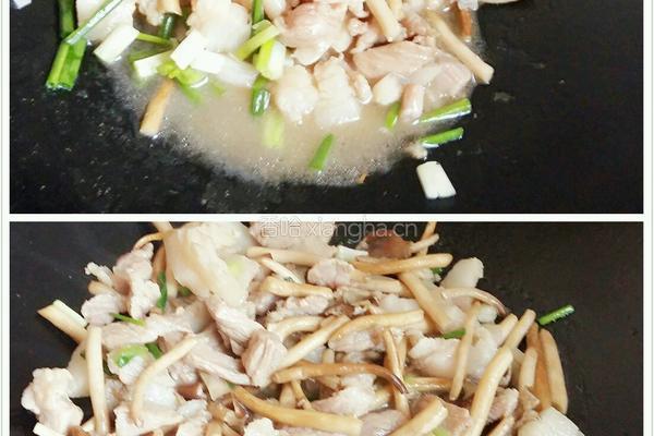 茶树菇炒肉的做法图解8