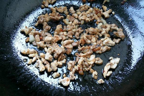 肉沫炒酸豆角的做法图解5