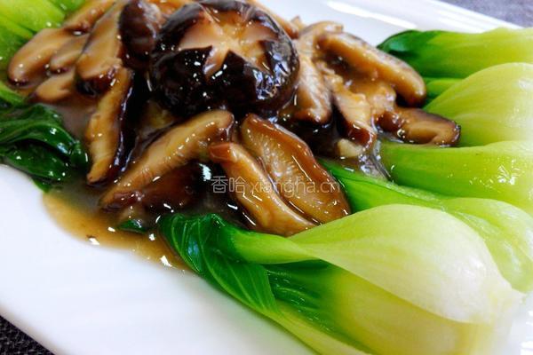香菇扒油菜的做法图解13