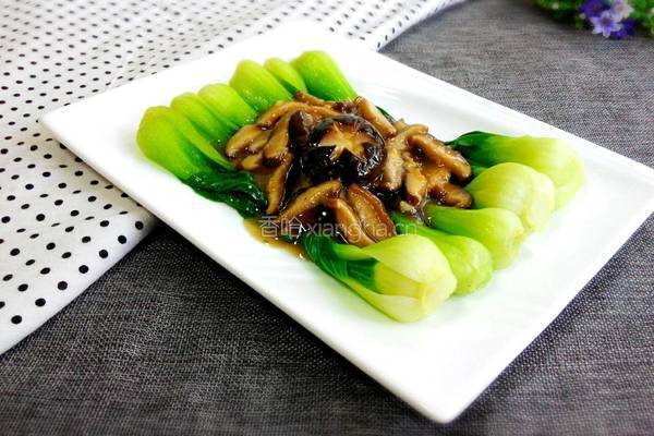 香菇扒油菜的做法图解14