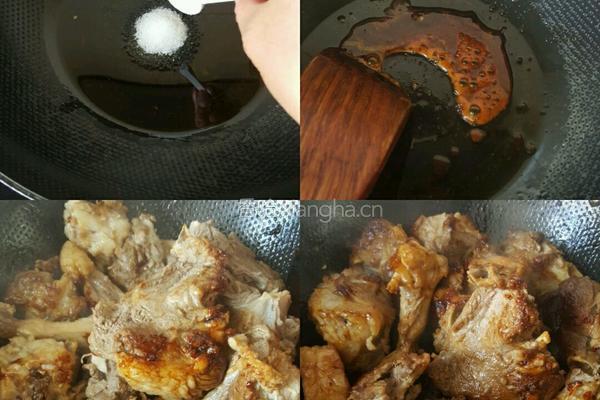 羊肉焖饼子的做法图解4