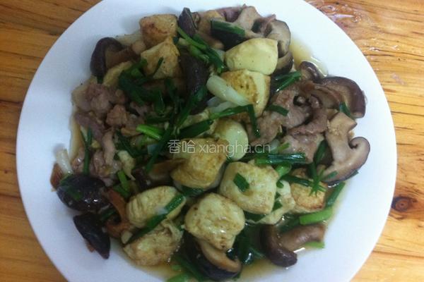 香菇肉片闷日本豆腐的做法图解12