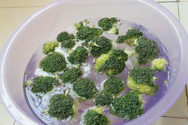 蒜蓉西兰花炒肉的做法图解2