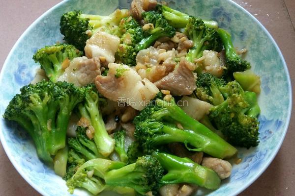 蒜蓉西兰花炒肉的做法图解11