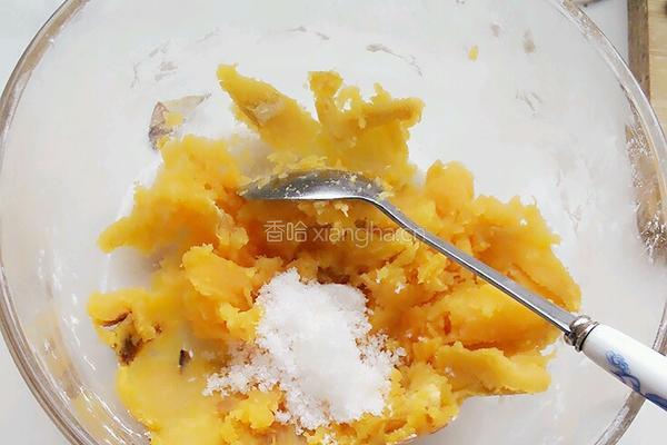 红薯豆沙丸子的做法图解2