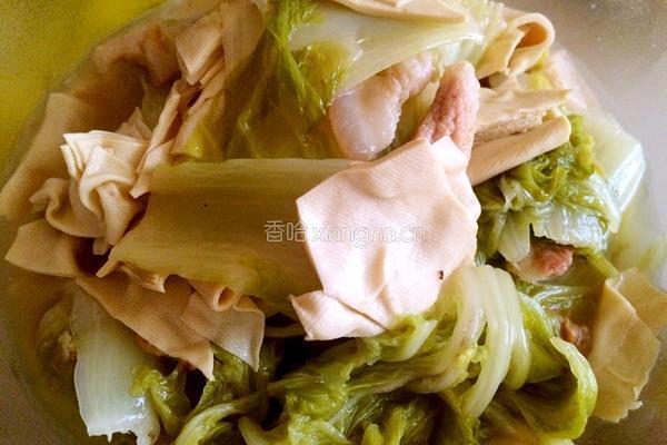 五花肉白菜炖干豆腐的做法图解12