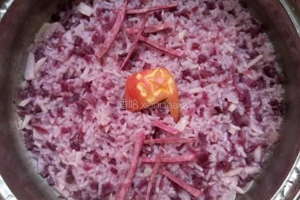 紫薯淮山糯米饭的做法图解6