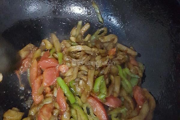茄子辣椒西红柿的做法图解4