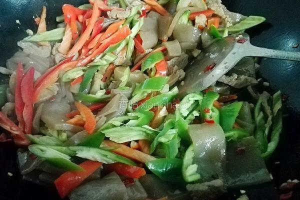 双椒炒磨芋的做法图解11
