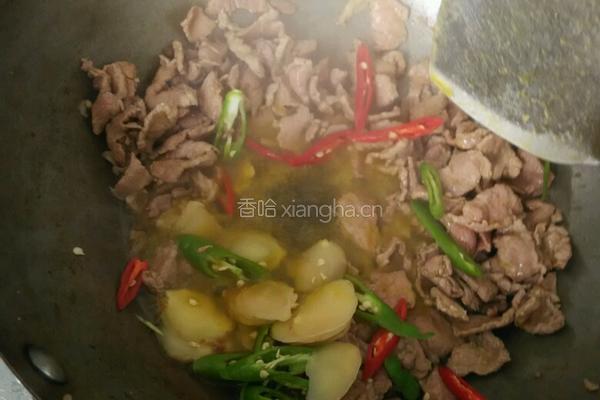 葱姜炒肉的做法图解5