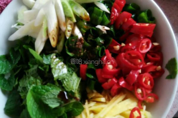 凉拌(薄荷，葱姜，辣椒)的做法图解3