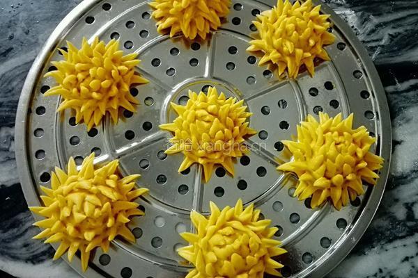 菊花馒头的做法图解7