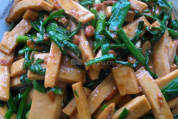 大蒜炒香干的做法图解5