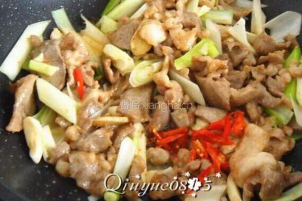 葱爆羊肉的做法图解7