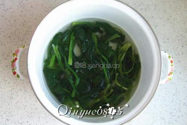 菠菜豆皮卷的做法图解4