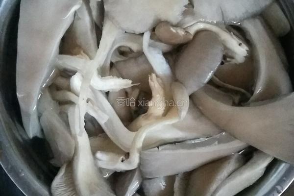 平菇炒肉片的做法图解2