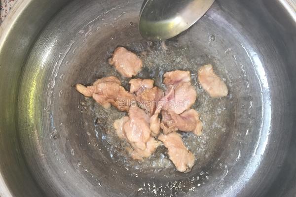 肉片炒花菜的做法图解4
