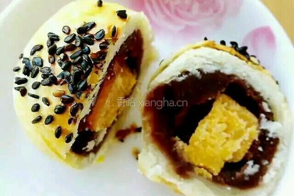 豆沙蛋黄酥的做法图解14