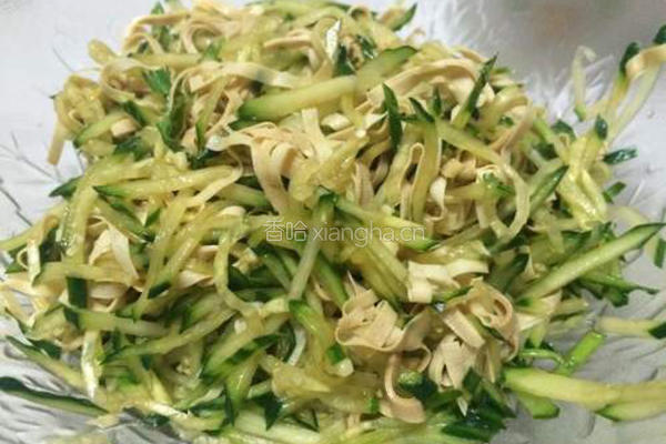 黄瓜拌干豆腐的做法图解7