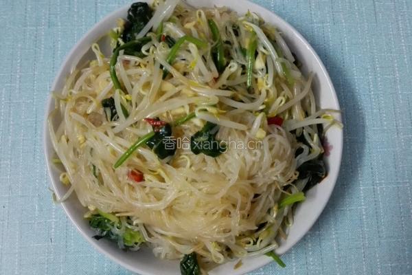 菠菜豆芽拌粉丝的做法图解8