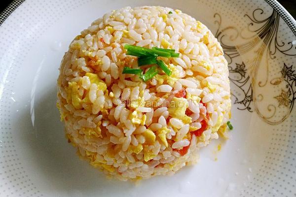 番茄鸡蛋炒饭的做法图解8