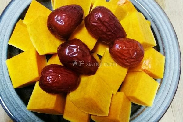 南瓜蒸红枣的做法图解4