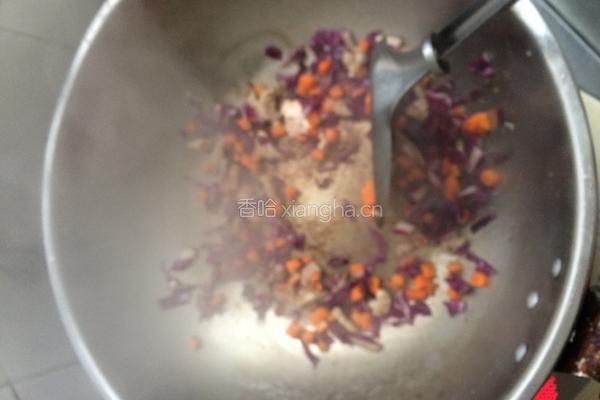 杂蔬炒饭的做法图解3
