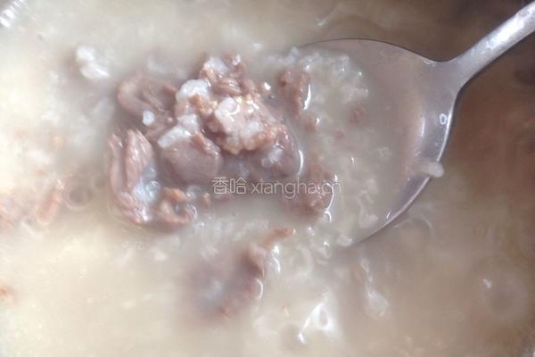 窝蛋牛肉粥的做法图解5