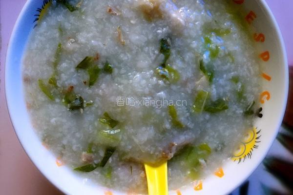 排骨青菜粥的做法图解4