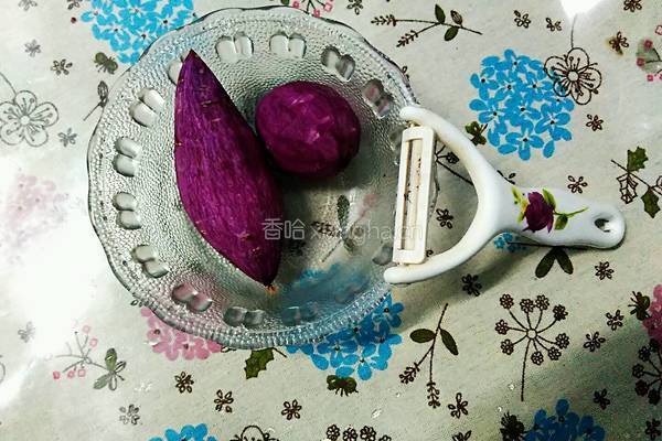 营养早餐之紫薯粥的做法图解3