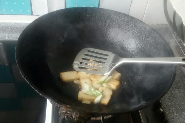 油菜烧豆腐的做法图解3