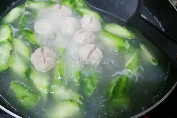 丝瓜肉丸汤的做法图解6