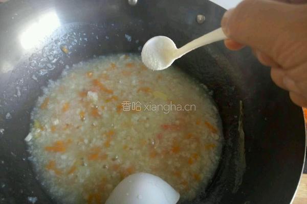 鲜虾南瓜蘑菇粥的做法图解7