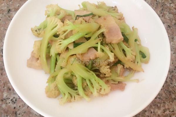 花菜炒五花肉的做法图解8