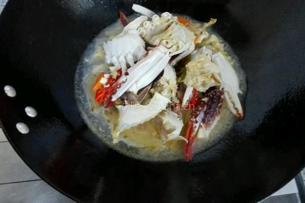 蟹炒年糕的做法图解4