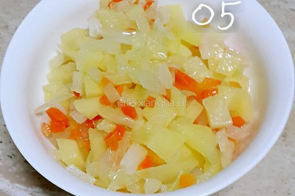 土豆培根炒饭的做法图解6