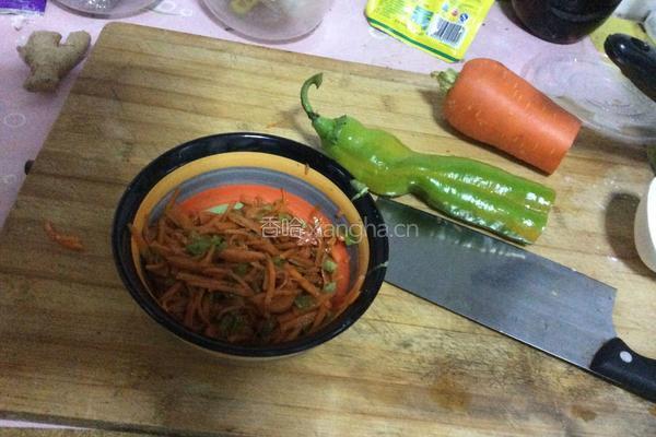 胡萝卜青椒面饼的做法图解4