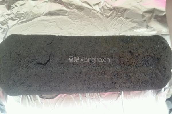 竹炭密豆蛋糕卷的做法图解17